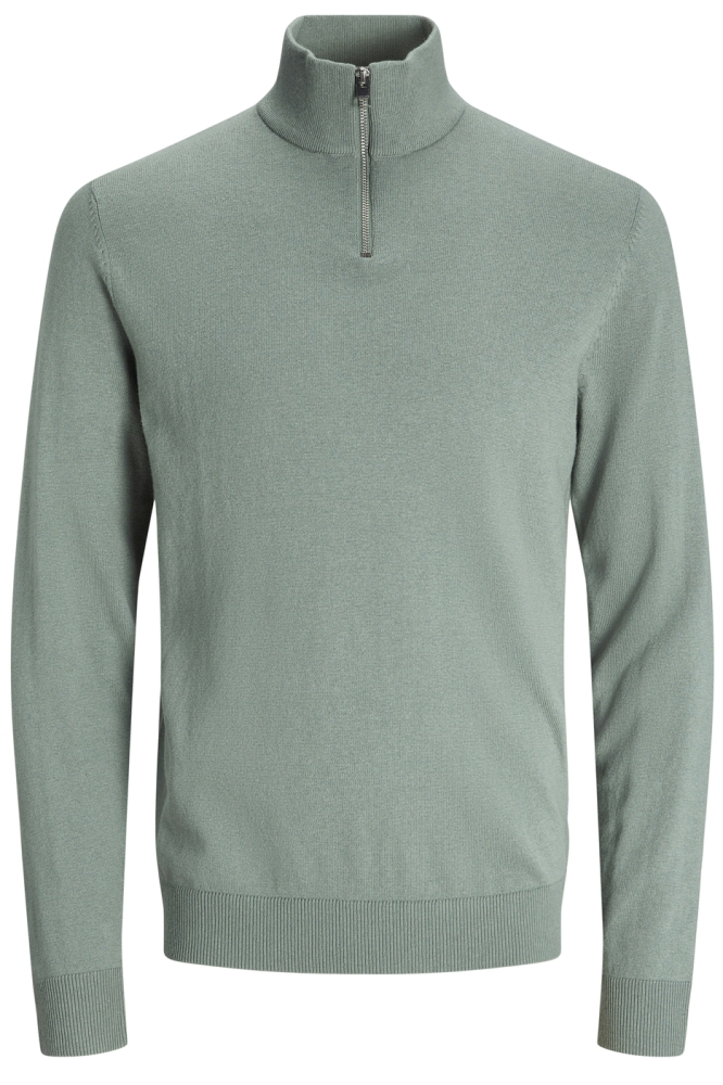 JJEEMIL KNIT HALF ZIP NOOS 12189339 ICEBERG GREEN