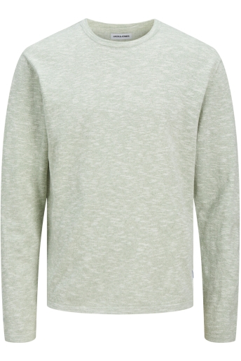 Jack & Jones Trui JJESUMMER KNIT CREW NECK SN 12269631 ICEBERG GREEN/WHITE