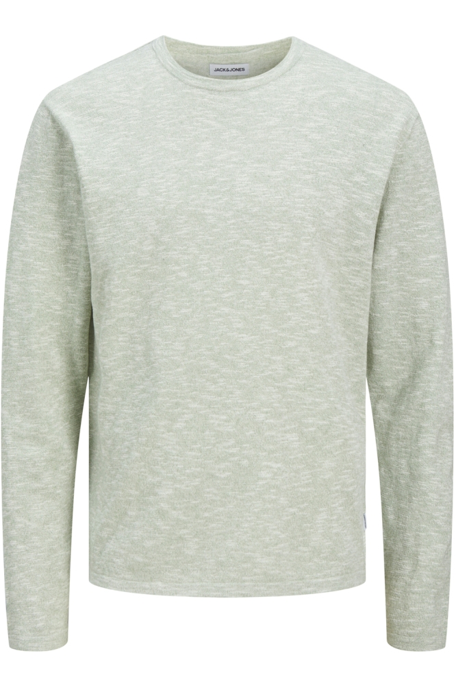 JJESUMMER KNIT CREW NECK SN 12269631 ICEBERG GREEN/WHITE