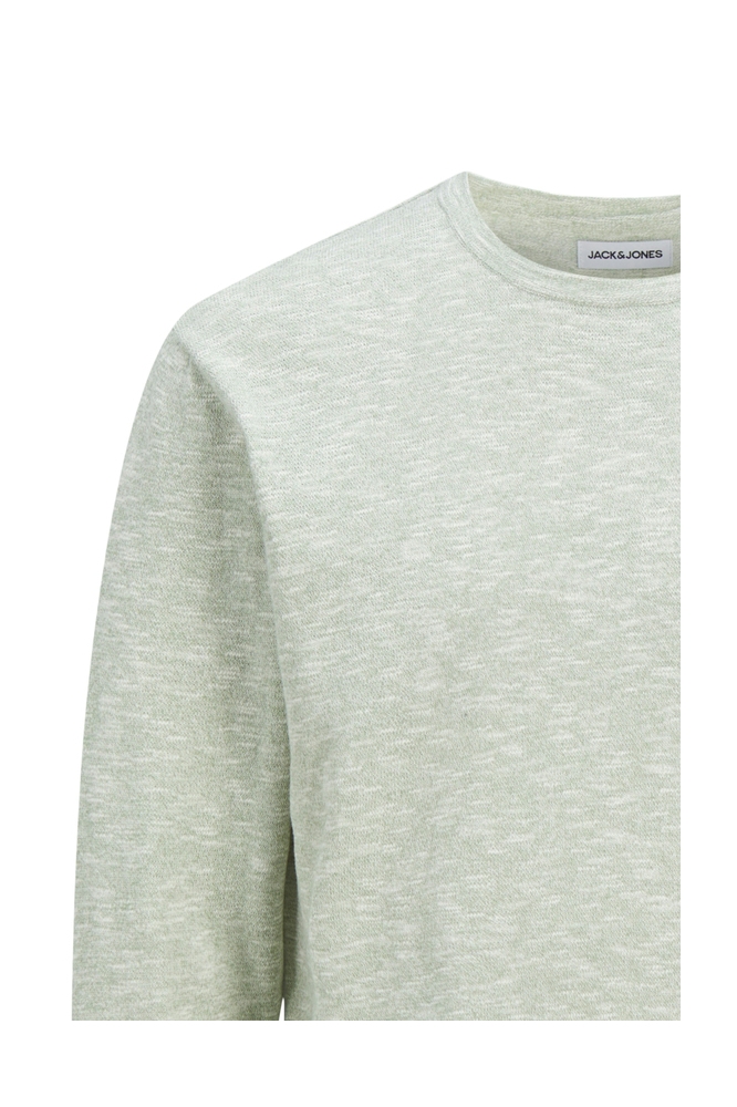 JJESUMMER KNIT CREW NECK SN 12269631 ICEBERG GREEN/WHITE