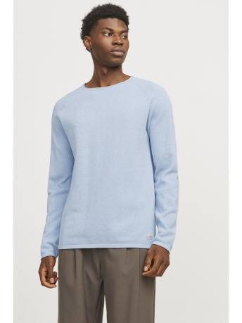 Jack & Jones Trui JJEHILL KNIT CREW NECK NOOS 12157321 CASHMERE BLUE/TWIST