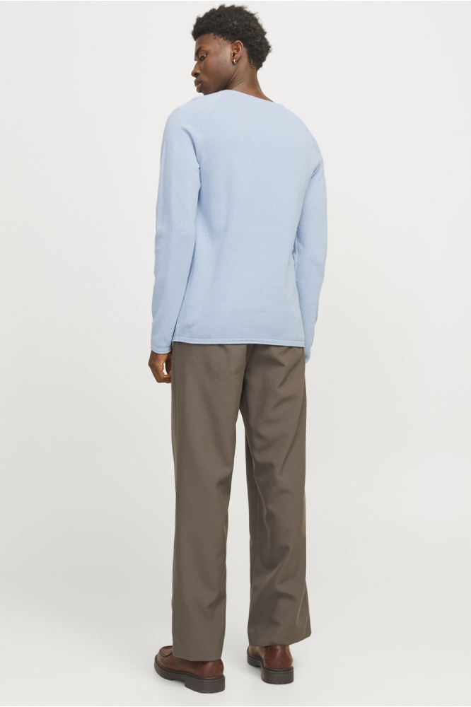 JJEHILL KNIT CREW NECK NOOS 12157321 CASHMERE BLUE/TWIST