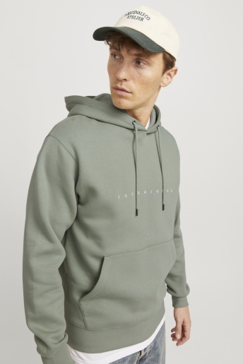 Jack & Jones Trui JJESTAR JJ SWEAT HOOD NOOS 12233972 ICEBERG GREEN