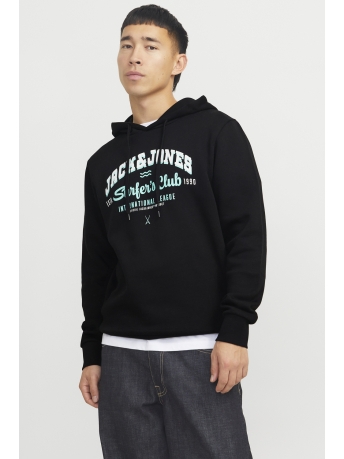 Jack & Jones Trui JJELOGO SWEAT HOOD 2 COL 24/25 NOOS 12255617 Black Ink