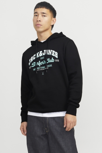 Jack & Jones Trui JJELOGO SWEAT HOOD 2 COL 24/25 NOOS 12255617 Black Ink