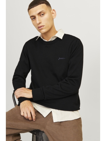 Jack & Jones Trui JJBRAD KNIT CREW NECK AW24 12258846 BLACK