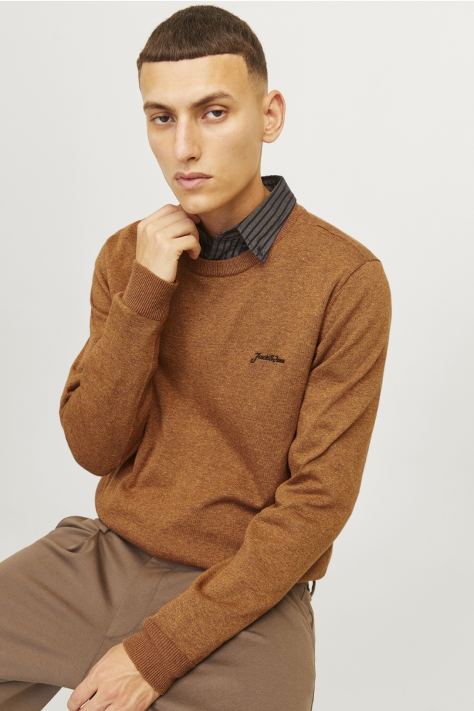 JJBRAD KNIT CREW NECK AW24 12258846 MOCHA BISQUE