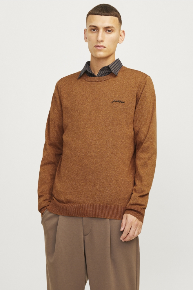 JJBRAD KNIT CREW NECK AW24 12258846 MOCHA BISQUE