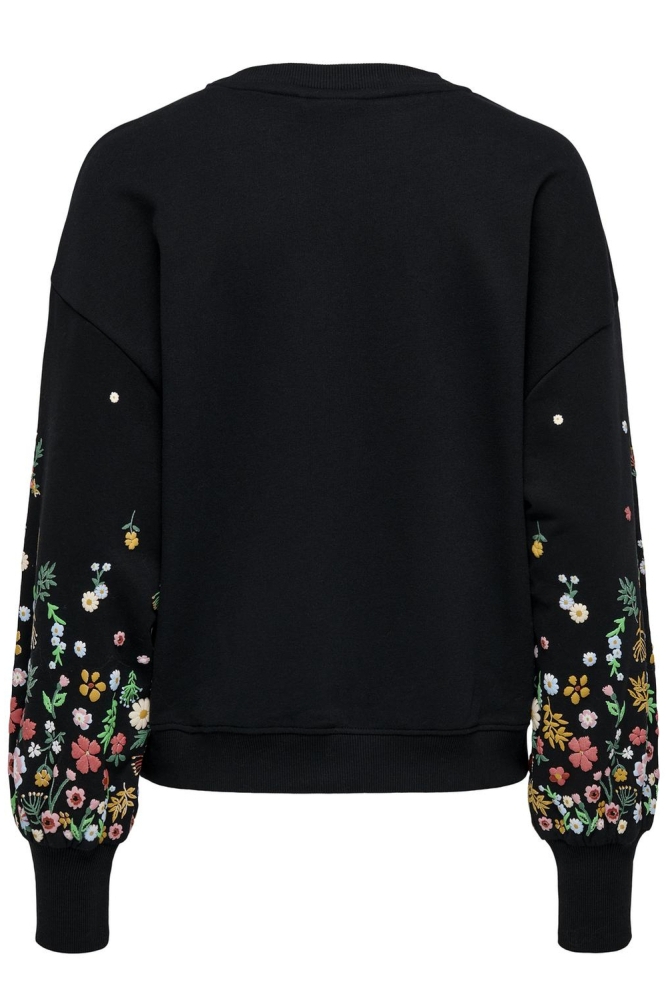 ONLBROOKE L/S O-NECK FLOWER SWT NOO 15216364 BLACK