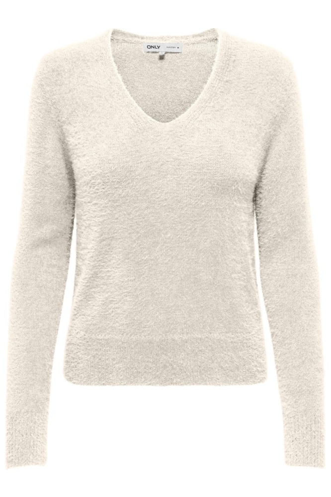 ONLELLA PIUMO LS V-NECK KNT NCA 15259562 Egret