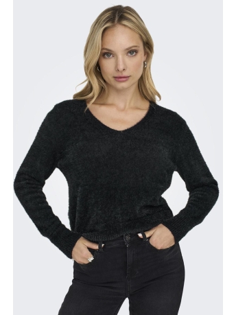 Only Trui ONLELLA PIUMO LS V-NECK KNT NCA 15259562 Black