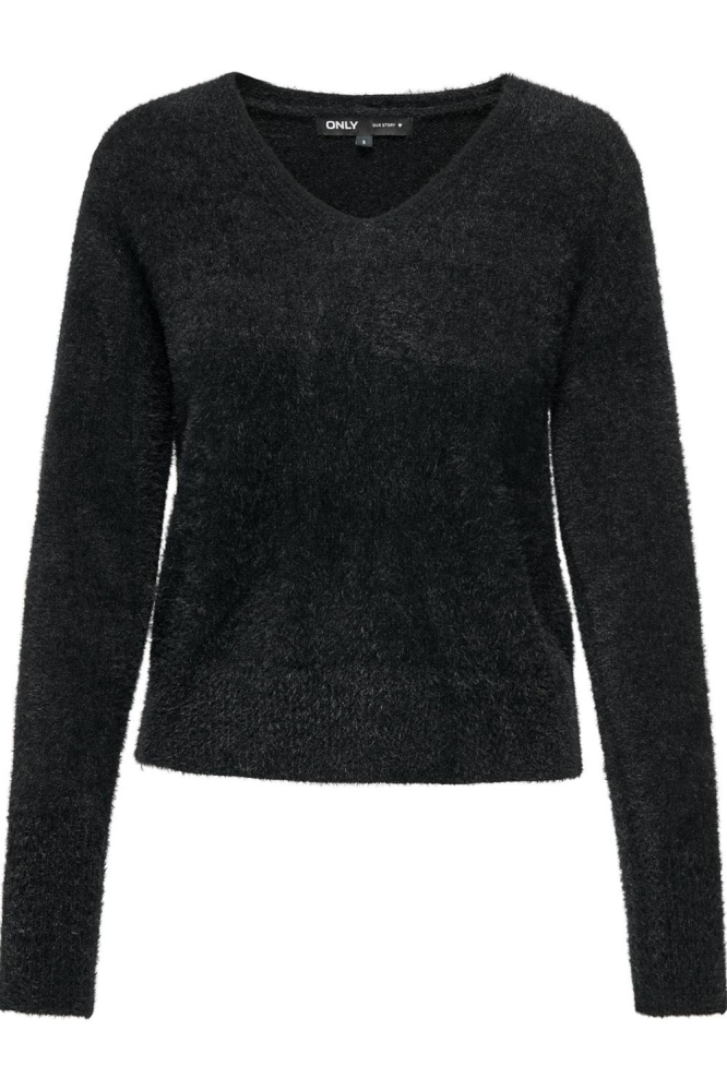 ONLELLA PIUMO LS V-NECK KNT NCA 15259562 Black