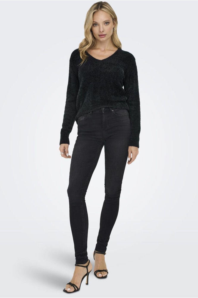 ONLELLA PIUMO LS V-NECK KNT NCA 15259562 Black