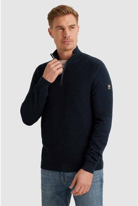 Vanguard half zip collar cotton structure