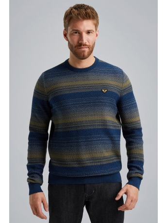 PME legend Trui PULLOVER WITH STRIPE PATTERN PKW2408308 5091