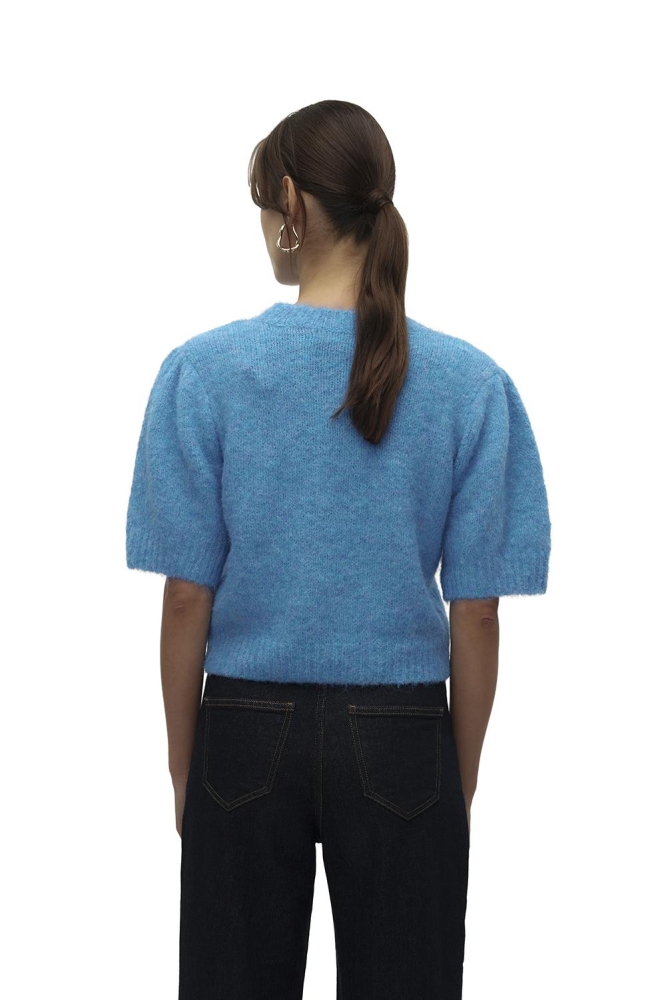 VMNOVAH SS O-NECK PUFF PULLOVER GA 10320494 BLUE JASPER