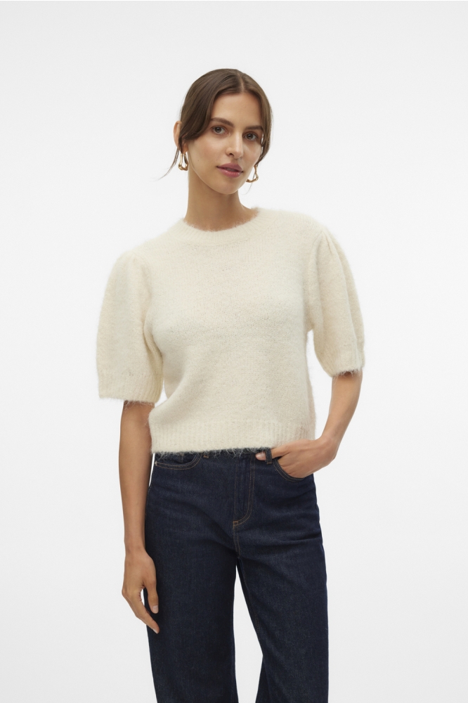 VMNOVAH SS O-NECK PUFF PULLOVER GA 10320494 Birch