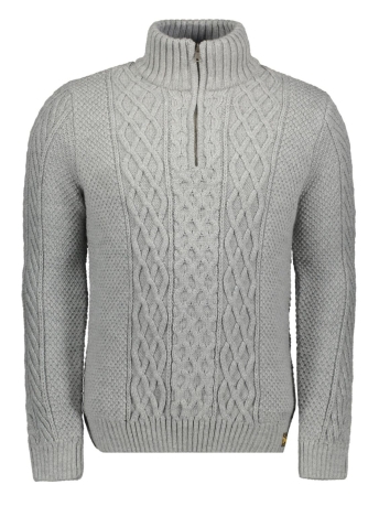 Superdry Trui JACOB CABLE KNIT HALF ZIP M6110639A MID GREY