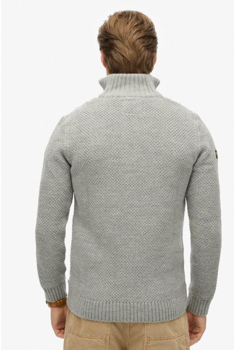 Superdry jacob cable knit half zip