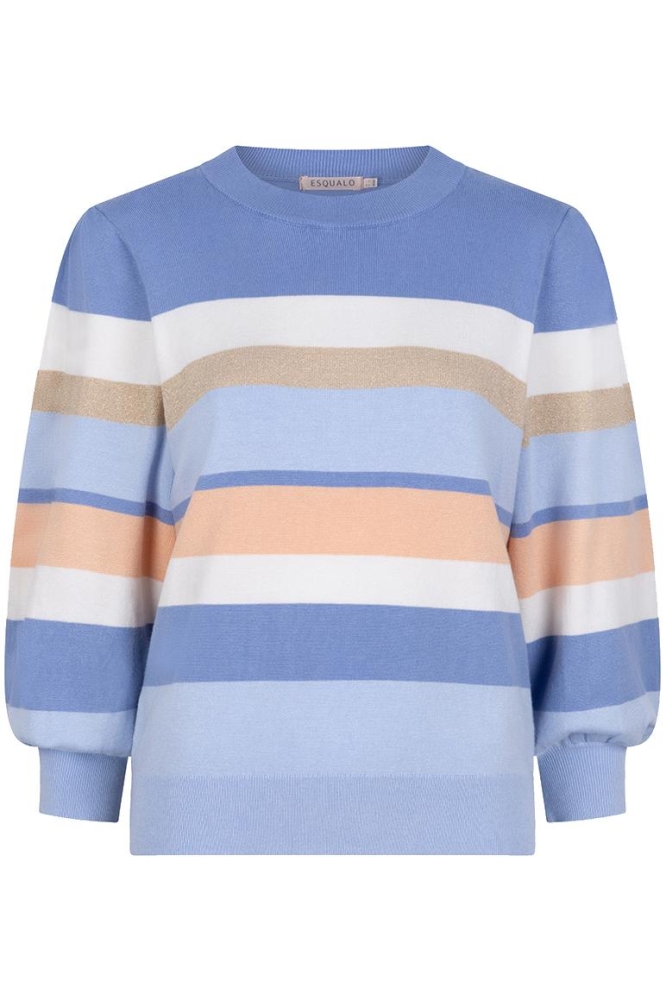 SWEATER STRIPED SP25 07015 600 BLUE