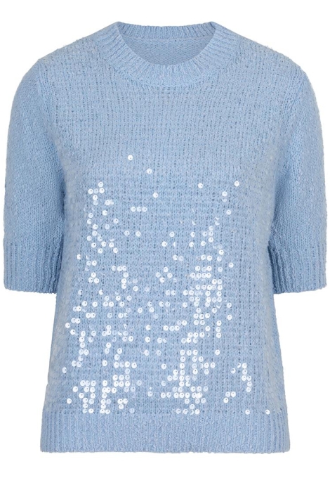 EsQualo sweater s/slve sequins