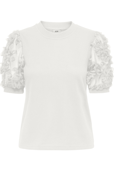 Jacqueline de Yong T-shirt JDYFAIRVIEW S/S SWEAT JRS 15347021 CLOUD DANCER