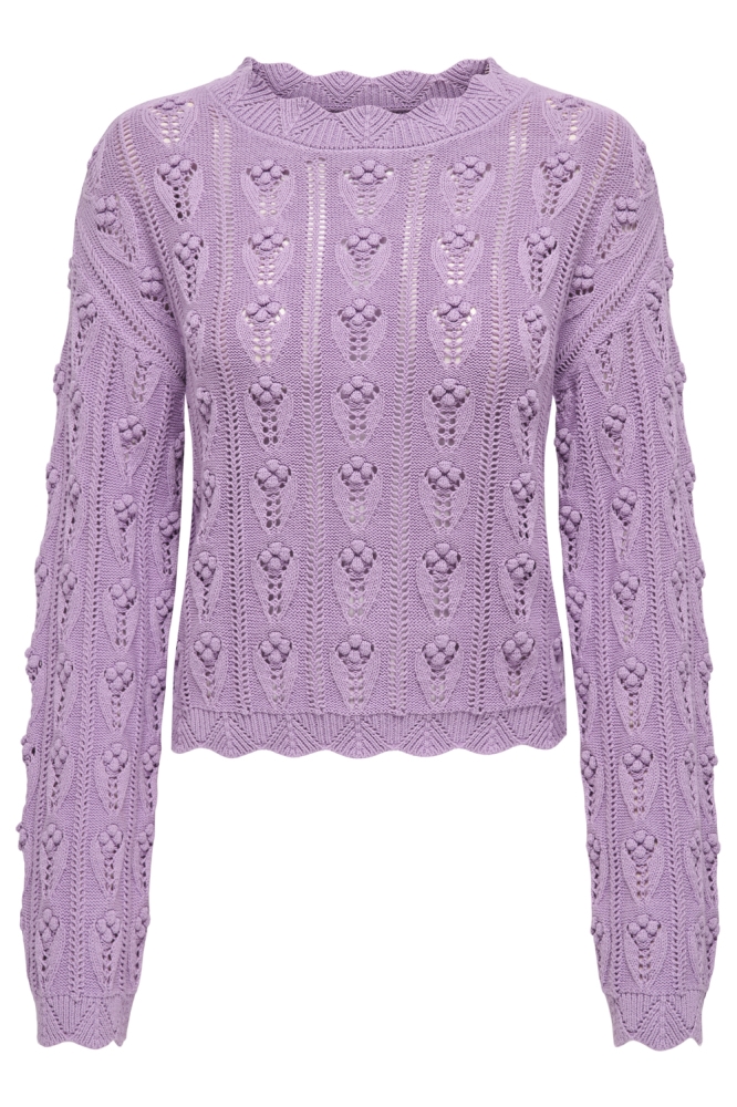 JDYMARIE L/S O-NECK DOT PULLOVER KN 15343843 SHEER LILAC