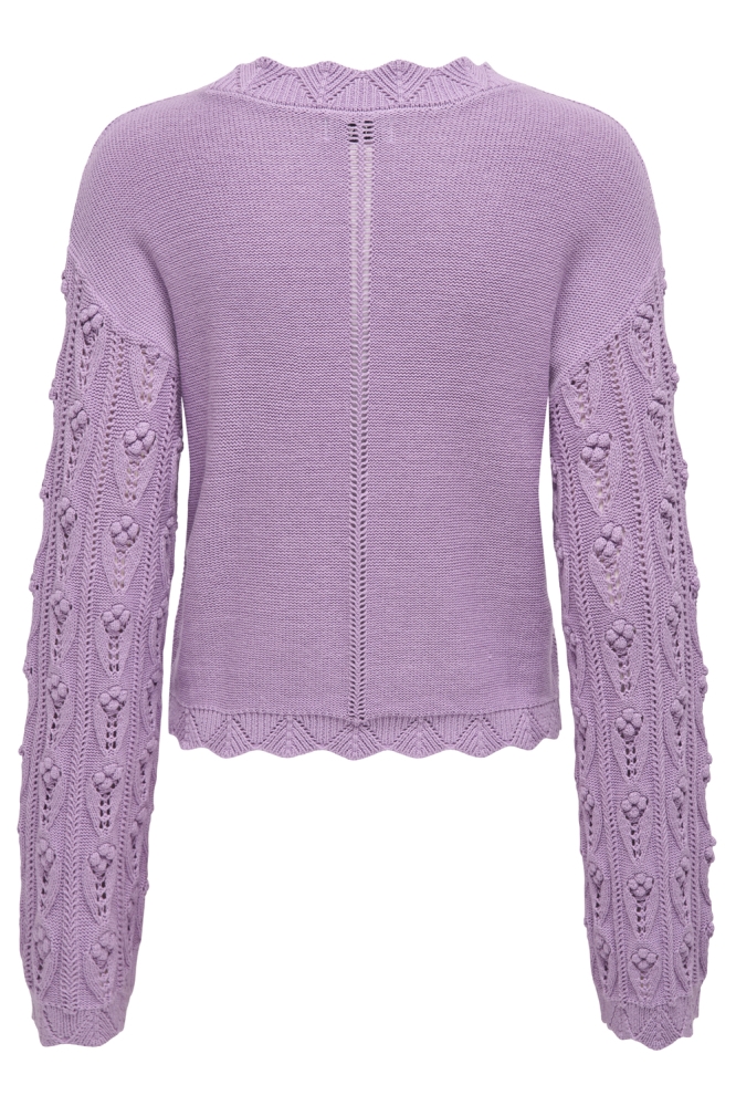 JDYMARIE L/S O-NECK DOT PULLOVER KN 15343843 SHEER LILAC