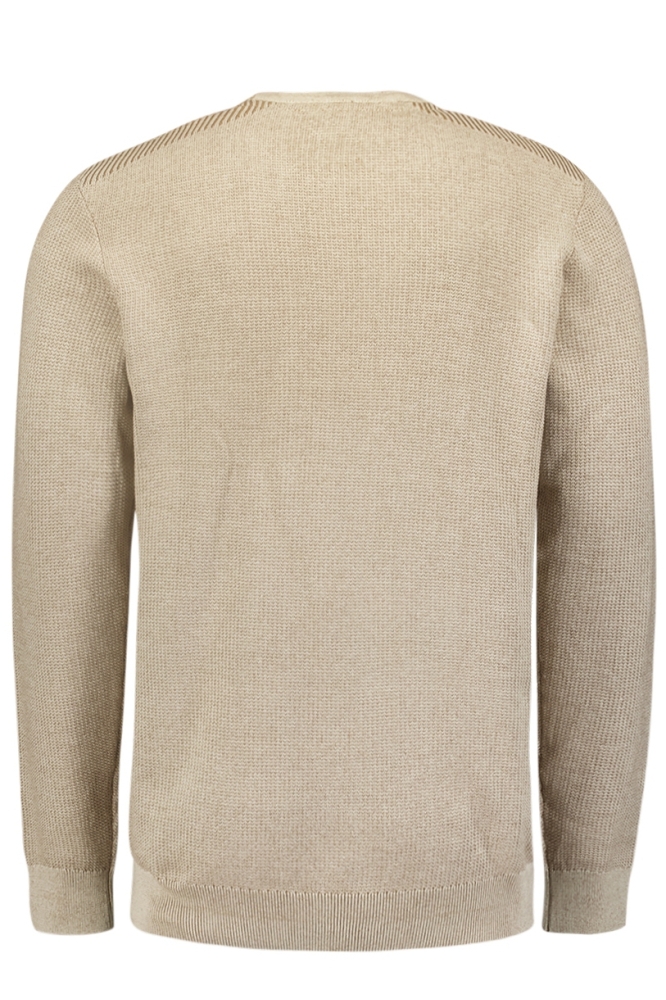 ROUND NECK PULLOVER WITH JACQUARD 25230821SN 122 CEMENT