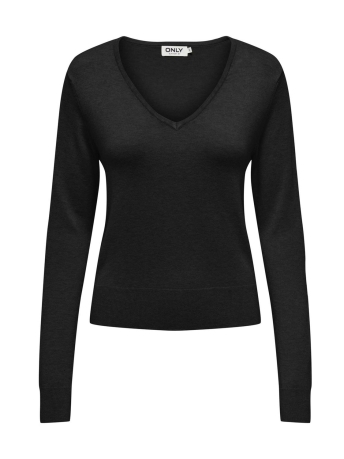 Only Trui ONLVENICE LIFE LS VNECK PULLOVER KN 15333990 BLACK