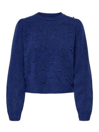 Jacqueline de Yong Trui JDYHADLEE L/S PEARL PULLOVER KNT 15330729 SODALITE BLUE/ MELANGE W.