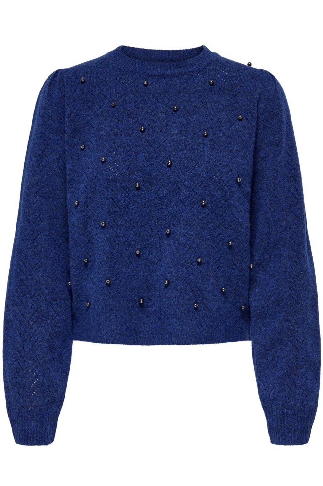 JDYHADLEE L/S PEARL PULLOVER KNT 15330729 SODALITE BLUE/ MELANGE W.