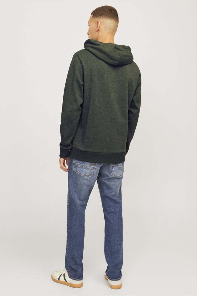 JJALVIS SWEAT HOOD 12256848 KOMBU GREEN/MELANGE