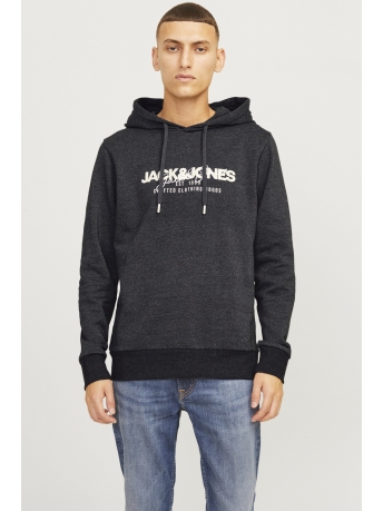 Jack & Jones Trui JJALVIS SWEAT HOOD 12256848 BLACK/MELANGE