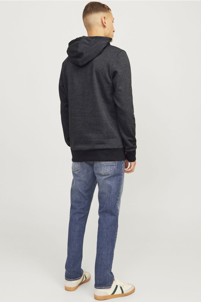 JJALVIS SWEAT HOOD 12256848 BLACK/MELANGE