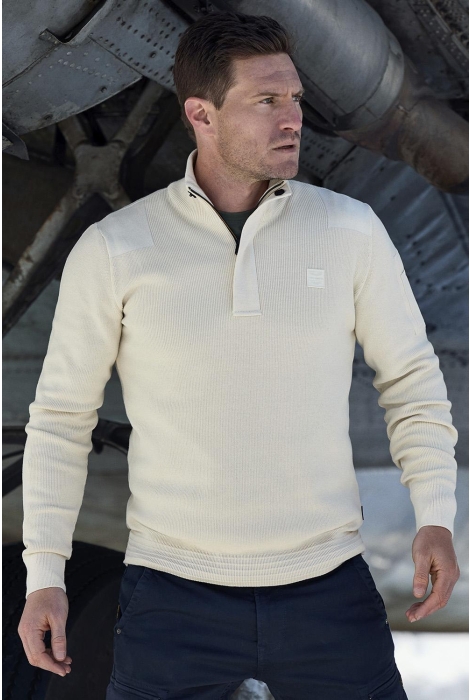 PME legend half zip collar cotton knit