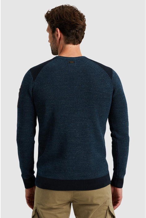 PME legend r-neck cotton rib melee knit