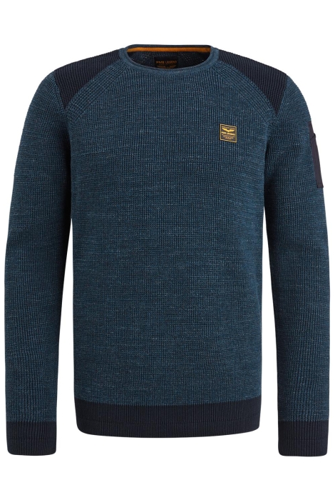 PME legend r-neck cotton rib melee knit