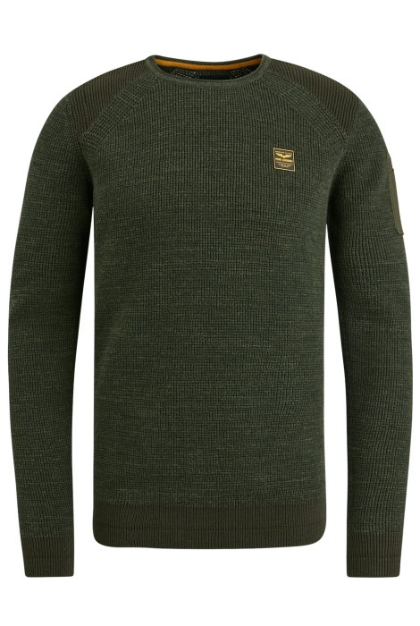 PME legend r-neck cotton rib melee knit