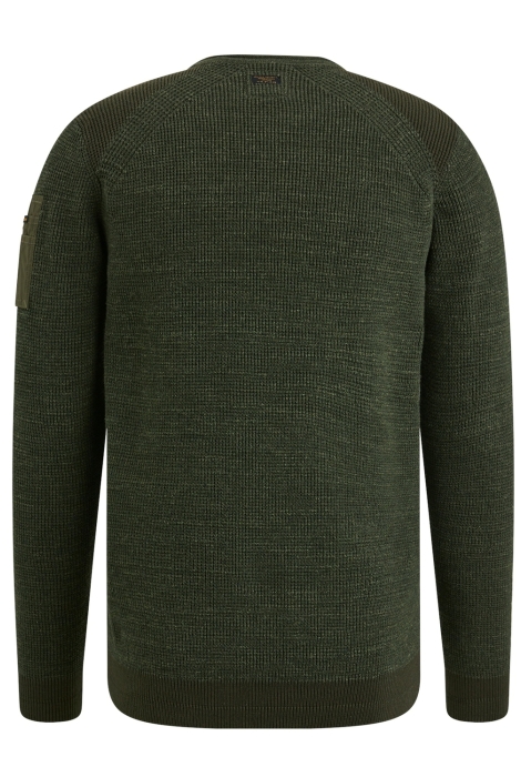 PME legend r-neck cotton rib melee knit