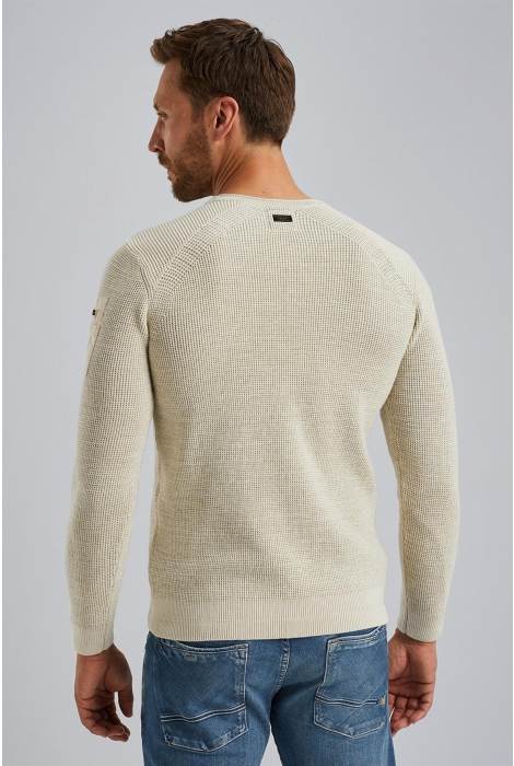 PME legend r-neck cotton rib melee knit