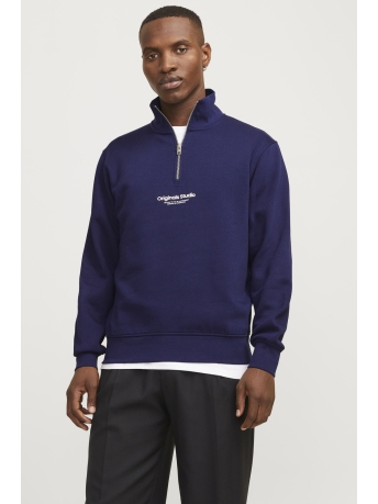 Jack & Jones Trui JORVESTERBRO SWEAT QUARTER ZIP HN N 12241777 OCEAN CAVERN