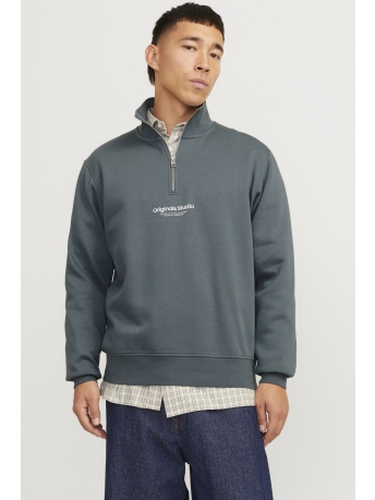 Jack & Jones Trui JORVESTERBRO SWEAT QUARTER ZIP HN N 12241777 STORMY WEATHER