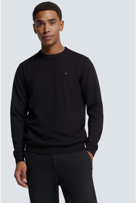 NO-EXCESS pullover crewneck 2 coloured melang