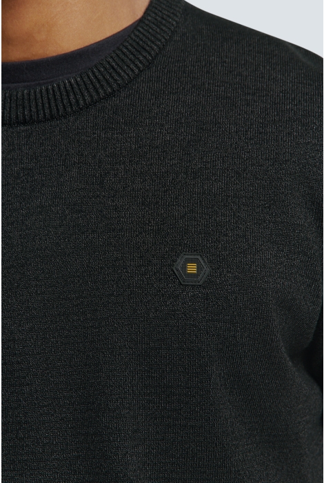 NO-EXCESS pullover crewneck 2 coloured melang