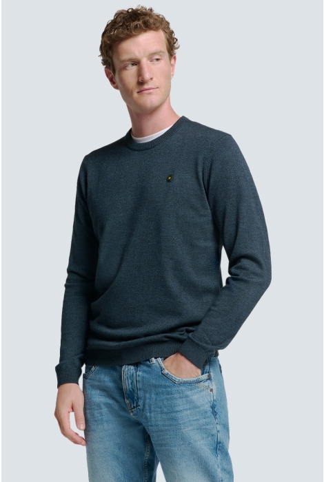 NO-EXCESS pullover crewneck 2 coloured melang