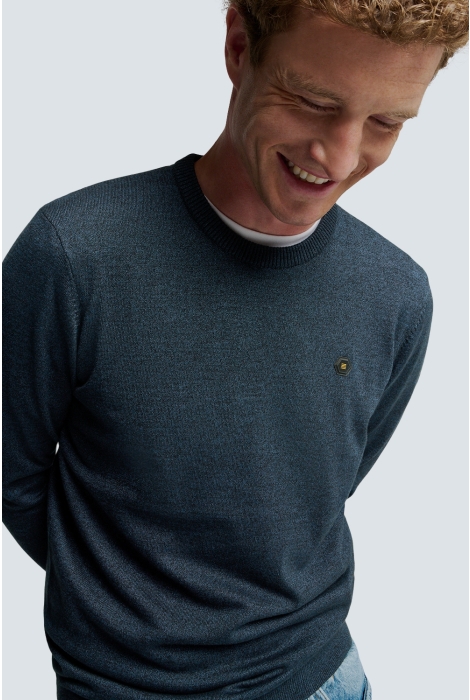 NO-EXCESS pullover crewneck 2 coloured melang