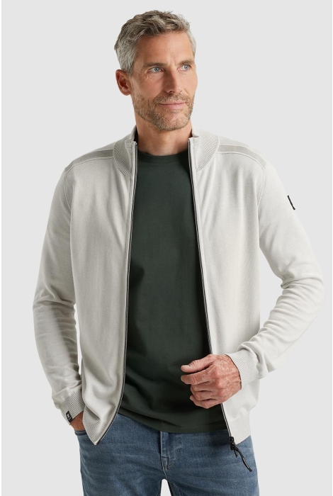 Vanguard zip jacket cotton modal plated