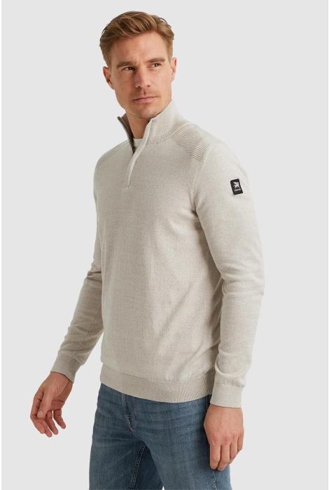 Vanguard half zip collar cotton mouline