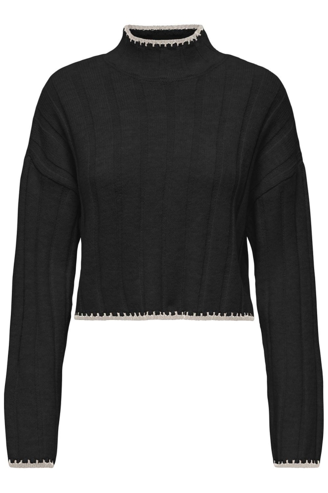 ONLCHICK STITCH LS HIGHNECK KNT NOO 15329963 Black/Pumice Stone